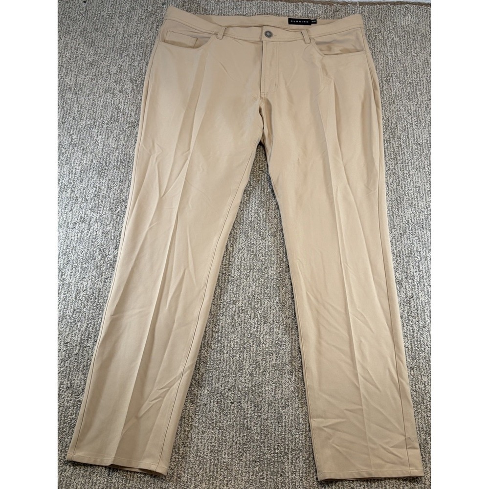 Dunning Pants Mens 38x32* Beige Golf Lightweight Stretch Performance Pockets